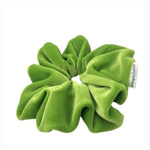 Lime Green Stretch Velvet Hair Scrunchie Hair Accessory